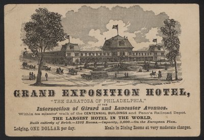 Grand Exposition Hotel, Filadelfia da American School